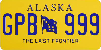 AK license plate GPB999