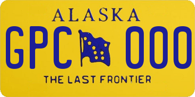 AK license plate GPC000