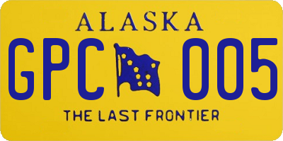 AK license plate GPC005