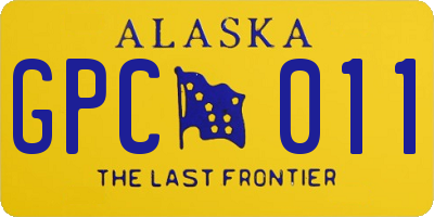 AK license plate GPC011