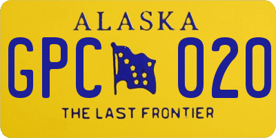 AK license plate GPC020