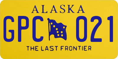 AK license plate GPC021