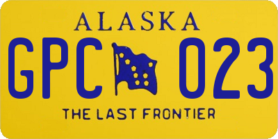 AK license plate GPC023