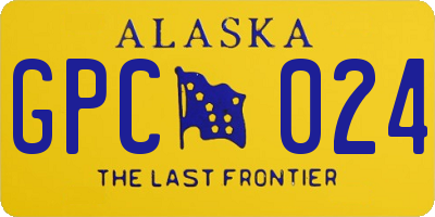 AK license plate GPC024