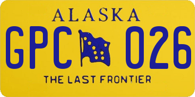 AK license plate GPC026