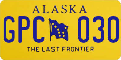 AK license plate GPC030