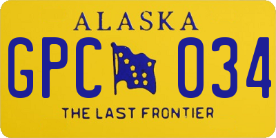 AK license plate GPC034