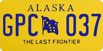 AK license plate GPC037
