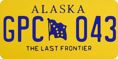 AK license plate GPC043