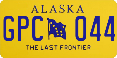 AK license plate GPC044