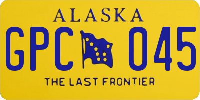 AK license plate GPC045