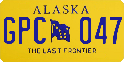 AK license plate GPC047