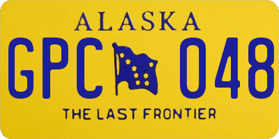AK license plate GPC048