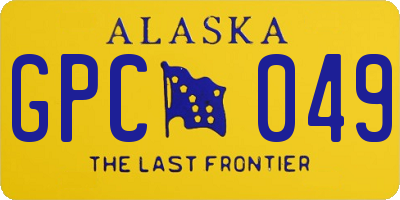 AK license plate GPC049