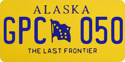 AK license plate GPC050