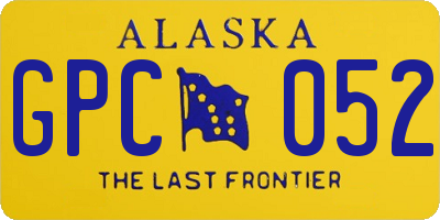 AK license plate GPC052