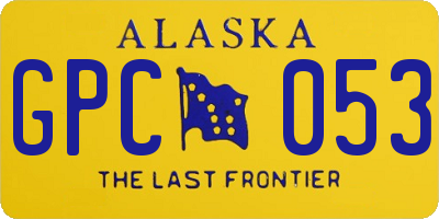 AK license plate GPC053