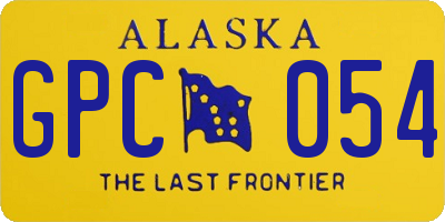 AK license plate GPC054