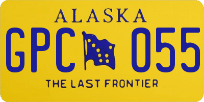AK license plate GPC055