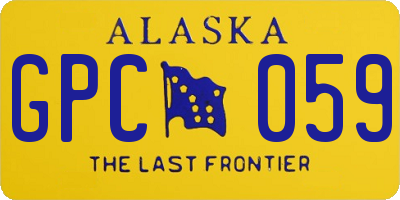 AK license plate GPC059