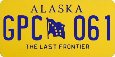 AK license plate GPC061