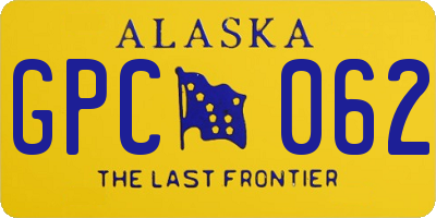 AK license plate GPC062