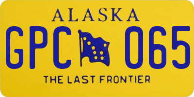 AK license plate GPC065