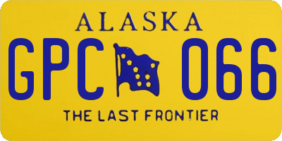 AK license plate GPC066