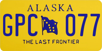 AK license plate GPC077