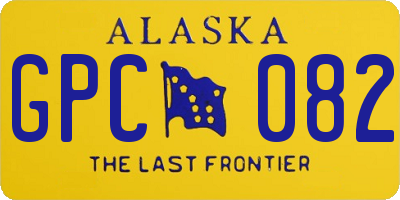 AK license plate GPC082