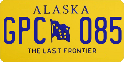 AK license plate GPC085