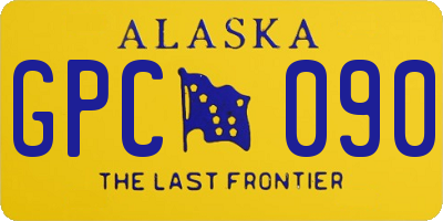 AK license plate GPC090
