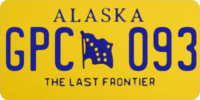 AK license plate GPC093