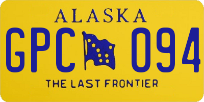 AK license plate GPC094