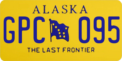 AK license plate GPC095