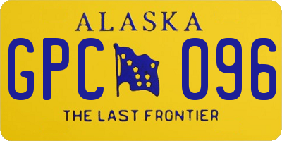 AK license plate GPC096