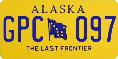 AK license plate GPC097