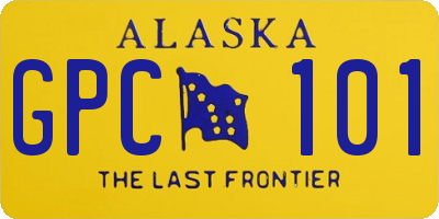 AK license plate GPC101