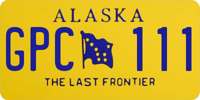 AK license plate GPC111