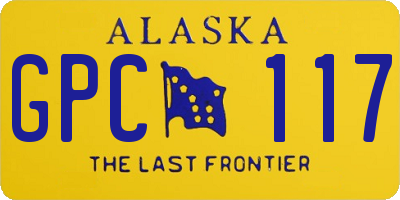 AK license plate GPC117