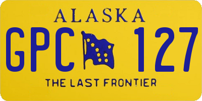 AK license plate GPC127