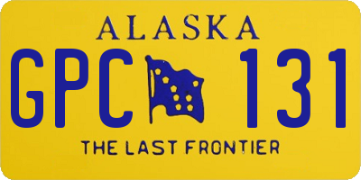 AK license plate GPC131