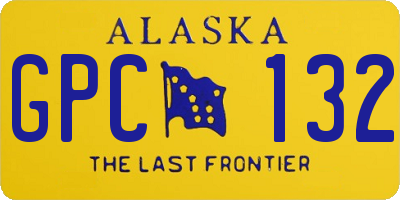 AK license plate GPC132