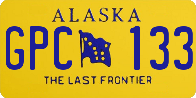 AK license plate GPC133
