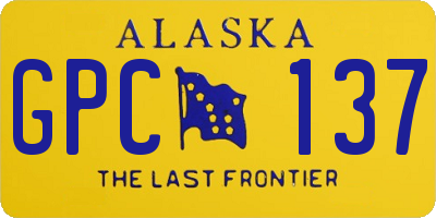 AK license plate GPC137