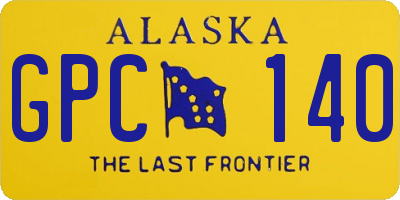 AK license plate GPC140