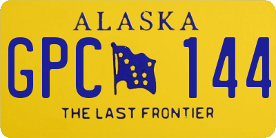 AK license plate GPC144