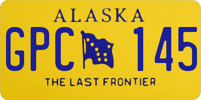 AK license plate GPC145