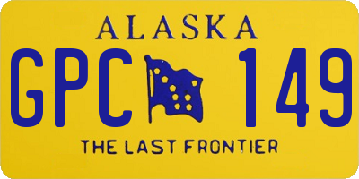 AK license plate GPC149