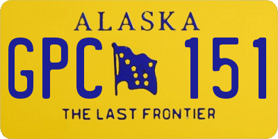 AK license plate GPC151